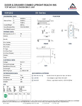 Everest ESR2D2,  49 3/4" 2 Section - 1 Full Dr (LFT), 1 Half Dr (RT; Top) & 2 Drawer (RT; Bottom) Refrigerator